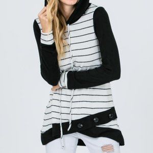 Brushed Stripe Hoodie
